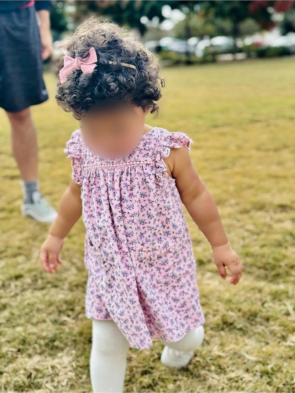 babyGap Floral Ruffle Corduroy Dress Pink & Blue Baby 18-24M